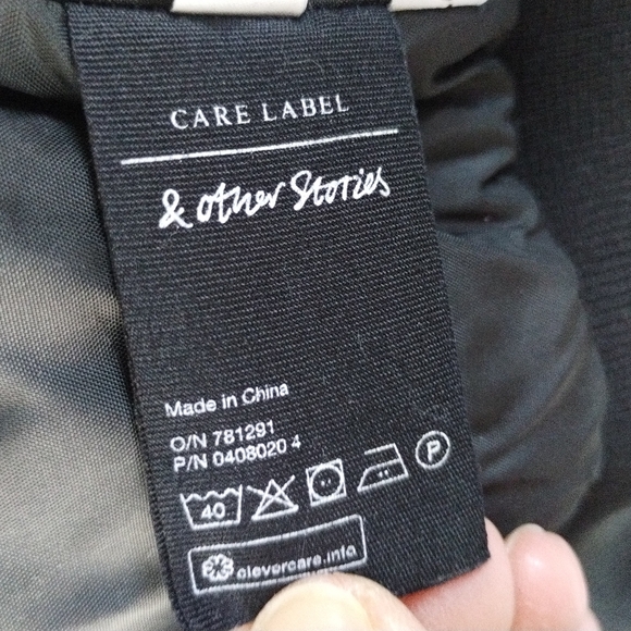 & Other Stories Black Bomber Jacket 8 - Picture 8 of 10